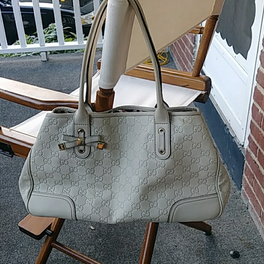 Vintage Gucci tote off white leather